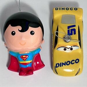 2 HALLMARK Ornaments / SUPERMAN & Cruz Ramirez From PIXARSCARS 3 / Shatterproof